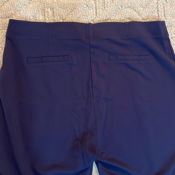 EUC 👖Navy blue dress slacks, front seams and bottom front slit EUC 1X 34 - Picture 4 of 6